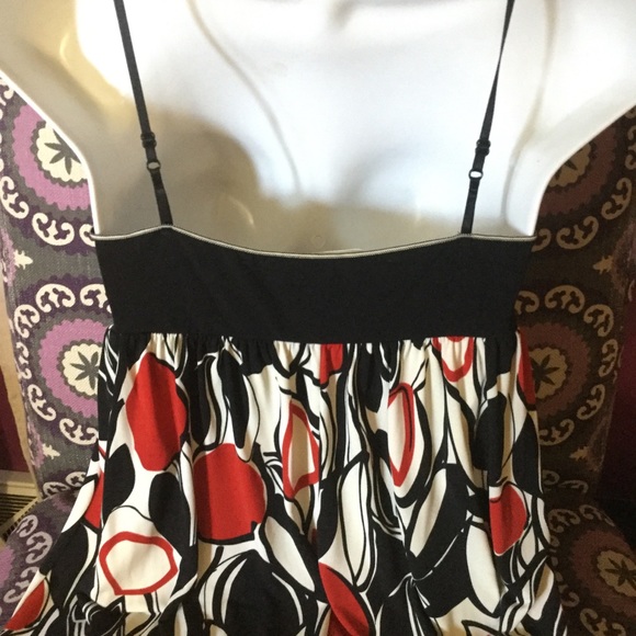 Max Studio Dress Red Black White Print SZ Small - Picture 5 of 6